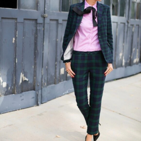 Brooks Brothers Natalie BlackWatch Tartan Plaid pants SZ 6 - Picture 1 of 12